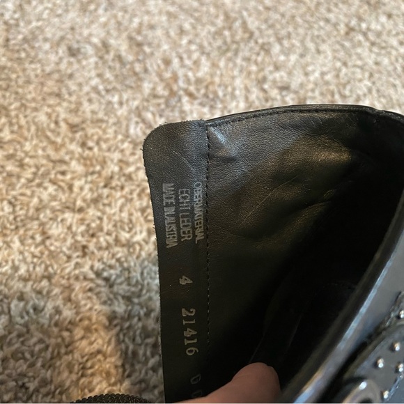 Paul Green Black Leather Ankle Boots Boot Size 6 - Picture 4 of 15